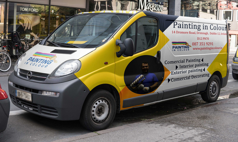 painters Dublin - painting in colour service van